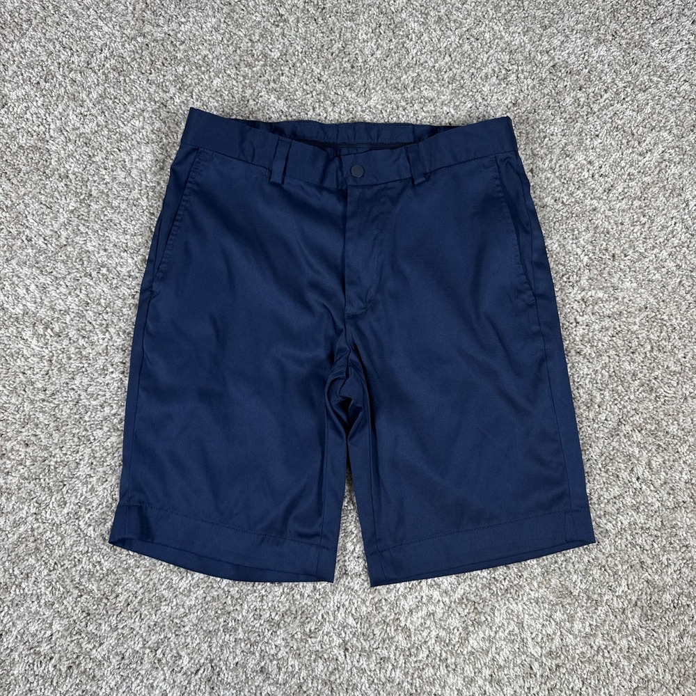Brooks Brothers Bermuda Shorts Mens 30 Navy Stretch Flat Front Chino Performance